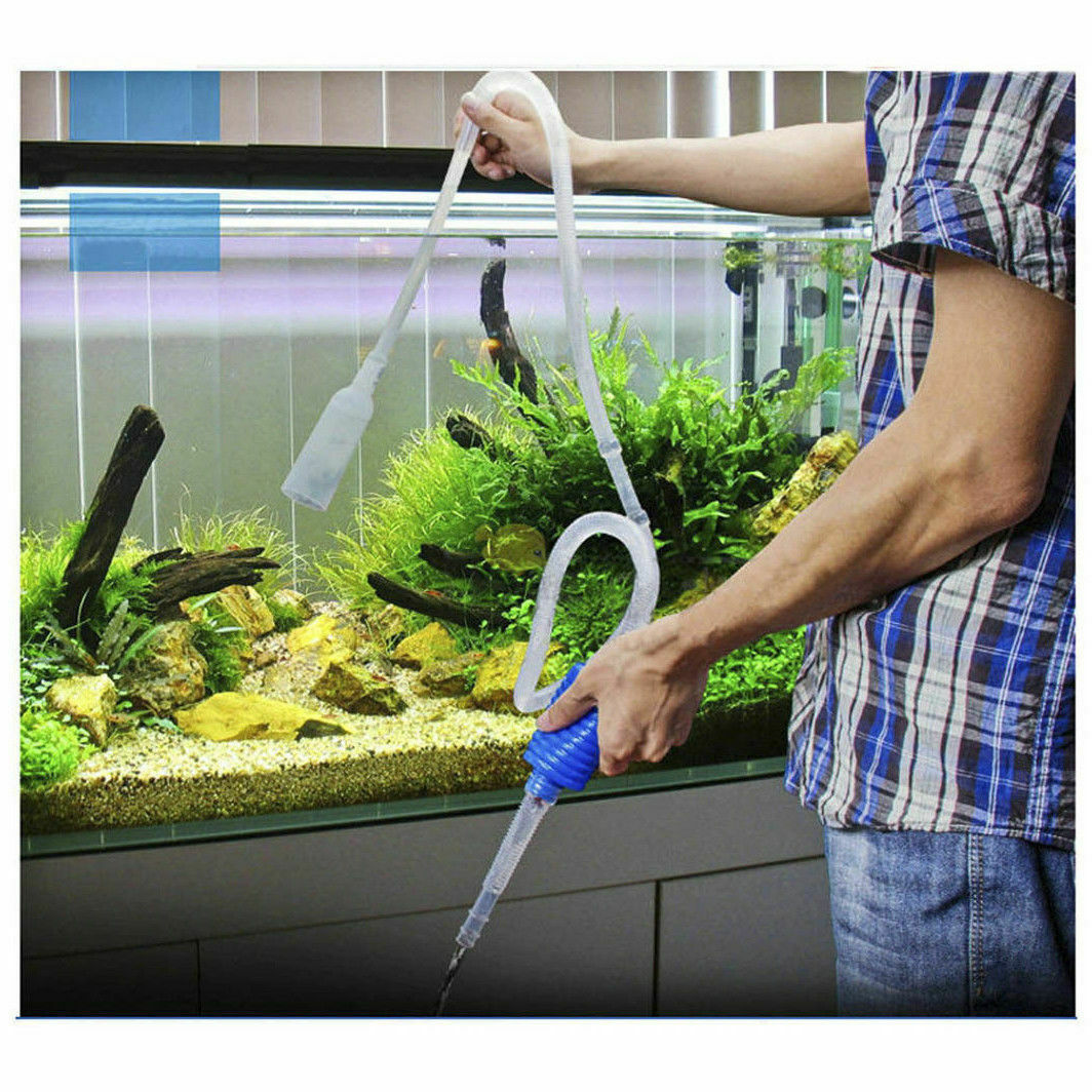 Aquarium Clean Vacuum Water Change Siphon Gravel Cleaner Fish Tank Pump Filter