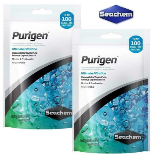 2x Seachem Purigen 100ml Filter Filtration Media Aquarium Two Pack