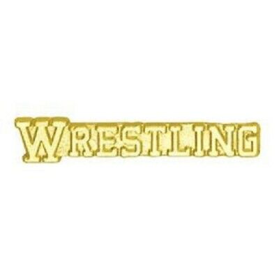 Wrestling Chenille Varsity Sport Letterman Jacket Lapel Pin   Wrestling Word