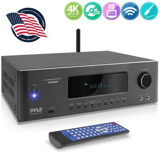 Pyle Pt696bt 5.2-ch Wireless Bt Surround Sound Stereo Amplifier Streaming Home T