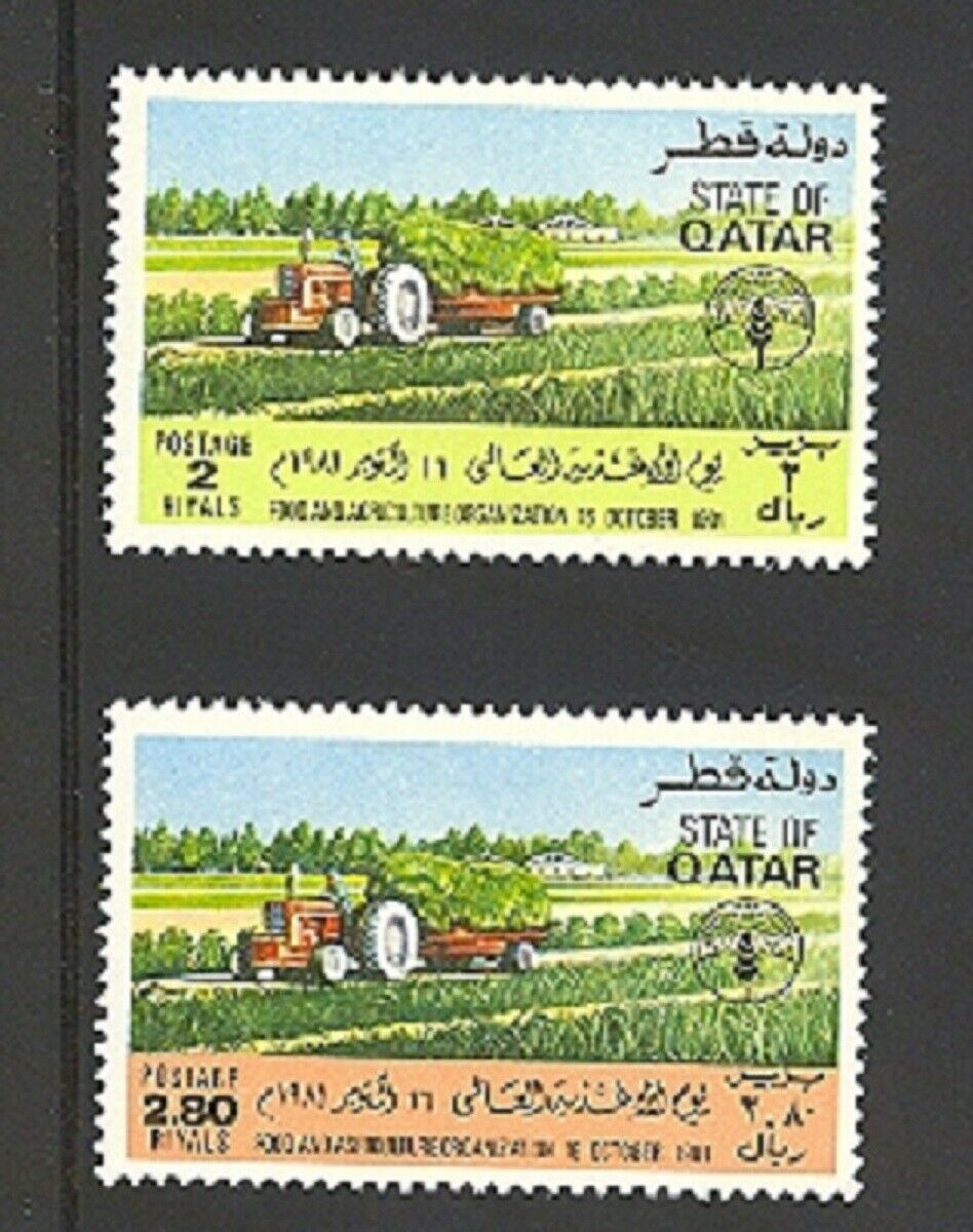 Qatar Sc# 607-608 - Fao - World Food Day 1981 - Mnh